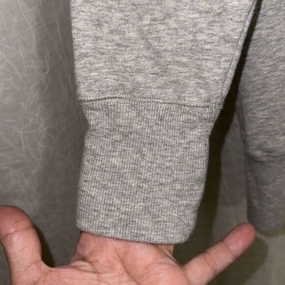 Motherhood Maternity S Gray Heather French Terry Cloth Cowlneck Sweatshirt - Picture 5 of 11